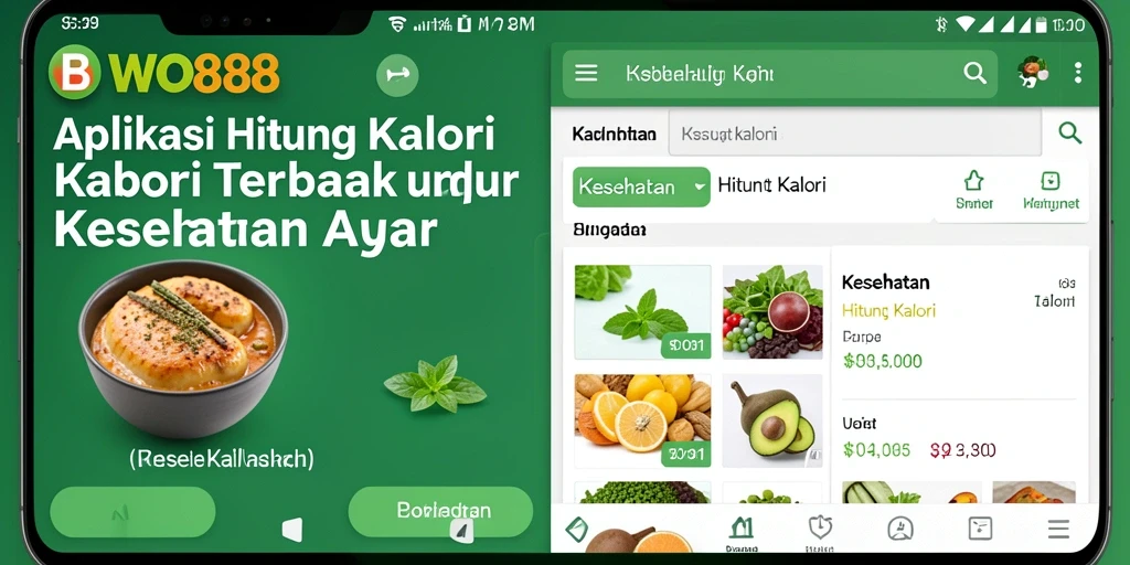 Tampilan antarmuka BWO888 yang modern dan fungsional untuk menghitung kalori.