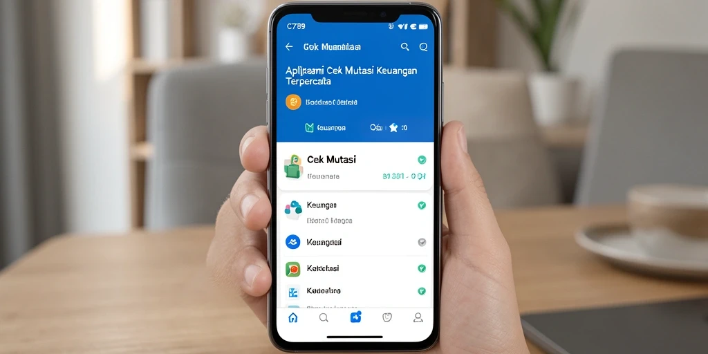 Antarmuka aplikasi C789 menampilkan fungsi Cek Mutasi dengan jelas dan rapi.