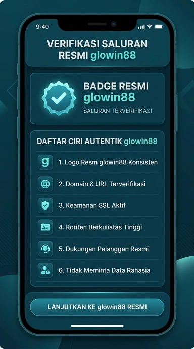 Tampilan kanal resmi glowin88